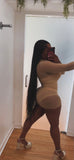Nude sheer silhouette dress