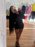 Black sheer silhouette dress