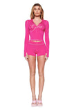 I am Gia hot pink short set