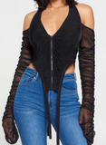 SEXY ZIPPER TOP